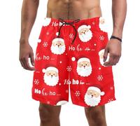 coosun Short de bain Père Noël pour homme à séchage rapide, Joli Père Noël., L