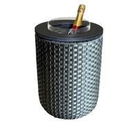 COOTAB COOLER TABLE Table d'appoint London avec refroidisseur en acier inoxydable intégré - Diamètre : 34 x 50 cm - Table de salon fonctionnelle 3 en 1 - Résistante aux intempéries et aux UV