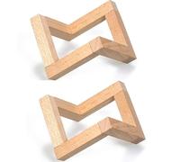 COOVS 2 Pièces Support De Lampe Créatif en Bois Massif Supporter Support De Lampe De Lune Présentoir De Sphère Pied De Lampe De Lune Présentoir à Cristaux 3D Porte-balles (S)