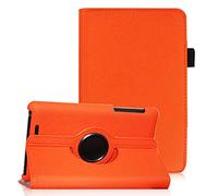 COOVY® Etui pour Google ASUS Google Nexus 7 (1. Generation Model 2012) Coque de Protection Rotation 360° Smart Housse Cover Case Stand Auto Réveil/Sommeil | Orange