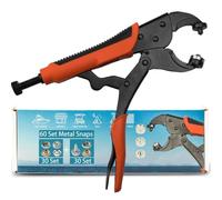 Coowolf Kit d'outils robustes avec 30 boutons pression, utilisés pour installer des boutons-pression métalliques sur tissu, cuir, toile, bâche