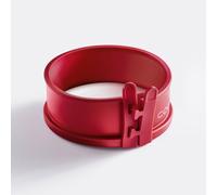 coox Moule à charnière avec plateau de service en porcelaine de 12 cm - Moule à charnière en silicone avec plateau de service en porcelaine - Moule à pâtisserie - Idéal pour les desserts individuels