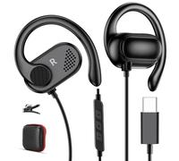 COOYA Écouteurs filaires USB C de type C avec crochet réglable pour Samsung S26 Ultra S25 S23 A17 pour iPhone 17 16 15 Pro Max iPad A16 Air 6 Pixel 10 9 8a pour OnePlus 15 13