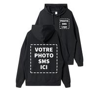 COOZEBRA Pull Personnalisé, Sweat personnalisé pour Homme Femme Adulte, Pull Personnalisable avec Texte, Photo ou Image