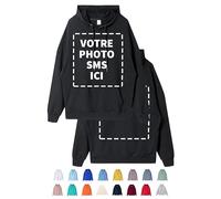 COOZEBRA Pull Personnalisé, Sweat personnalisé pour Homme Femme Adulte, Pull Personnalisable avec Texte, Photo ou Image