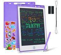 Coozlon Tablette D'écriture LCD Colorée 10 Pouces,Tablette Dessin Enfant pour Eenfants avec Autocollants de Dessin Animé Animaux Gratuits,Tablette Graphique Cadeaux Effaçables Et réutilisables,Violet