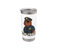 Cop-ybara Capybara, agent de police chargé de l'application de la loi sur les animaux Gobelet isotherme en acier inoxydable double paroi