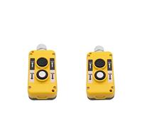 COP2B Interrupteur de Commandes de Levage de Grue, 2x Bouton Poussoir Imperméable 250V/5A pour Grue Électrique