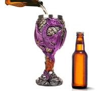 Copa de Dragón - Taza Medieval de Acero Inoxidable con Patrón de Dragón en Relieve | Cáliz de fantasía de 117 ml para decoración de y reuniones | Exhibición vintage para el hogar y la oficina