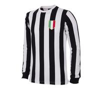 COPA Juventus FC 1951-52 T-Shirt rétro à col Rond pour Homme M Noir/Blanc