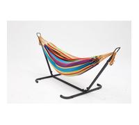 Copacabana arc-en-ciel - hamac sur pied 2,6 m avec toile en tissu multicolore