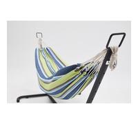 Copacabana Bleu/Vert - Hamac Sur Pied 2,6 M Avec Toile En Tissu Bleu