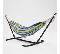 Copacabana hamac sur pied 26 m avec toile en polyester bleu et vert