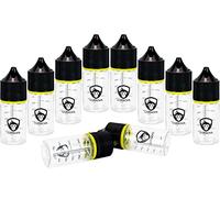 Copackr Chubby Gorilla V3 compte-gouttes en plastique avec dimensions pour huile, encre et/ou produits chimiques - Parfait pour les voyages - Avec bouchon sûr pour les enfants - Lot de 10 (30 ml)