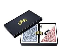 Copag 1546 Design Jeu de Cartes 100% Plastique avec Index Standard Rouge/Bleu