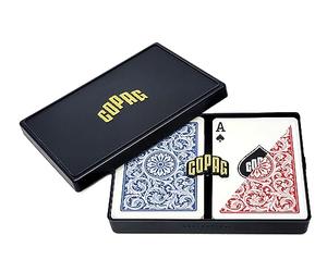 Copag 1546 Design Jeu de Cartes 100% Plastique avec Index Standard Rouge/Bleu