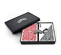 Copag 1546 Design Jeu de cartes à jouer 100 % plastique, taille du pont (étroit), rouge/noir (index régulier)