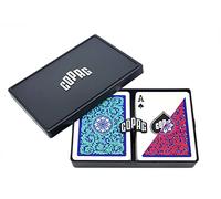 Copag 1546 Neoteric Design Jeu de cartes 100 % plastique, taille poker (standard) Vert/rouge (index régulier, 1 jeu)
