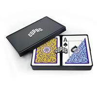 Copag 1546 Neoteric Design Jeu de cartes à jouer 100 % plastique, taille poker (standard) Violet/jaune/bleu (Jumbo Index, 1 lot)