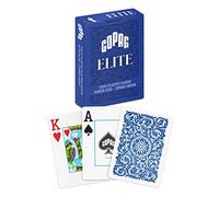 Copag Elite Jeu de cartes 100 % plastique, taille de poker (standard) Jumbo Index Single Deck (Bleu)