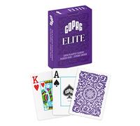 Copag Elite Jeu de cartes à jouer 100 % plastique, taille poker (standard) Jumbo Index Single Deck (violet)
