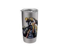 Copain Mineur Avec Casque Et Lampe De Mineur Gobelet isotherme en acier inoxydable double paroi