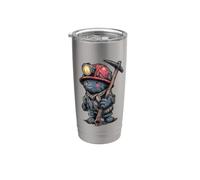 Copain Mineur Avec Casque Et Lampe De Mineur Gobelet isotherme en acier inoxydable double paroi