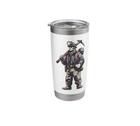 Copain Mineur Avec Casque Et Lampe De Mineur Gobelet isotherme en acier inoxydable double paroi