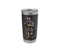 Copain Mineur Avec Casque Et Lampe De Mineur Gobelet isotherme en acier inoxydable double paroi