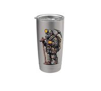 Copain Mineur Avec Casque Et Lampe De Mineur Gobelet isotherme en acier inoxydable double paroi