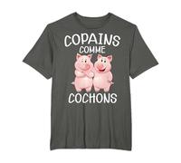 Copains Comme Cochon Citation Homme Meilleur Ami Amitié T-Shirt