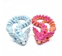 Copbopwn Lot de 2 jouets de dragon imprimés en 3D de 21 cm, figurines de dragon PLA et animaux 3D avec articulations mobiles et ailes, figurine décorative à collectionner pour la maison, le bureau ou