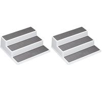 Copco Basics 3-Tier Spice Rack for Inside Cupboard, Organisateur d'étagères de cuisine antidérapantes, 26 x 23 x 8.5cm (Lot de 2)