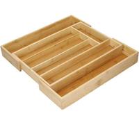 Copco Basics - Plateau extensible en bambou naturel, organisateur pour couverts, papeterie et autres, 35,5 x 25,4 cm - 38 x 5 cm