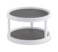 Copco Lazy Susan 2555-0187 Plateau tournant antidérapant à 2 niveaux Blanc/gris 30,5 cm