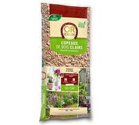 Copeaux de bois clair - 50L - Paillage - Or Brun