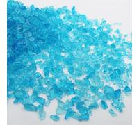 Copeaux de verre écrasé irréguliers pour remplissage de vase, 3 à 6 mm, pièces de verre écrasé pour bricolage, résine, artisanat, jardinières, remplissage d'aquarium - 0,4 kg