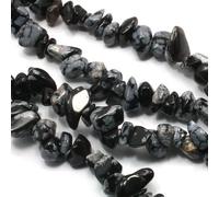 Copeaux d'obsidienne flocon de neige ~ fil de 88,9 cm