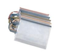 Copechilla Pochette Document Zippée A4 Dossier classement document PVC Transparentes Sac etanche plastique zip Mesh Zipper Pouch 5 Pièces-5 Couleurs pour Bureau Fournitures,Voyage,Fournitures,Bureau