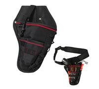 Copechilla Sac à Outils pour perceuse électrique sans Fil avec Ceinture réglable,Sacs Porte-Outils Noir pour perceuse électrique et forets,Plusieurs Poches Tissu Oxford épaissi Durable et Robuste