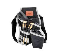 Copechilla Sac à Outils pour perceuse électrique sans Fil avec Ceinture réglable,Sacs Porte-Outils Noir avec Paquet de Clous pour forets,Plusieurs Poches Tissu Oxford épaissi Durable et Robuste