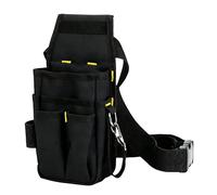 Copechilla Sac à outils professionnel noir pratique,avec ceinture confortable réglable clips métalliques,nylon double épaisseur solide-pour les professionnels et l'usage familial