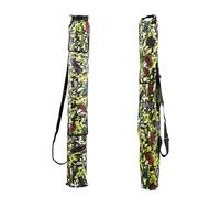 Copechilla Sac Canne a Peche 146cm avec Double Poche latérale Épaissi Fourreau Canne a Peche avec Mousqueton Canne à pêche et matériel de pêche Sac de Rangement imperméable Pliable,Camouflage Vert