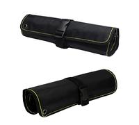 Copechilla Trousse à outils enroulable noir Sac à outils portabl avec trou Sacs porte-outils avec mousqueton Plusieurs poches Tissu Oxford épaissi Résistant à l'abrasion et ferme Pour Moto et voiture