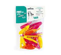 COPEFA - Pinces à Linge Bi-Matière Spécial Confort Lot de 18 Pinces Sachet Cavalier