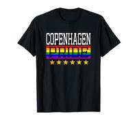Copenhagen Pride Danemark Drapeau Arc-en-Ciel Gay Lesbienne Queer LGBT T-Shirt