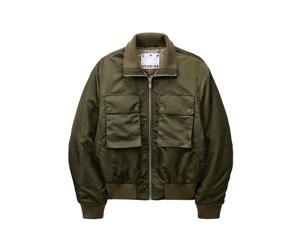 Copenhagen Studios - Bomber Chic avec Poches - Homme - Vestes - Vert - Taille: L