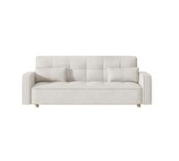 COPENHAGUE - Canapé convertible 3 places en velours côtelé beige