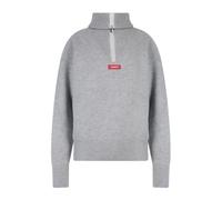 Coperni, Femme, Sweatshirts et sweats à capuche, Gris, Taille: 40 FR Pull en laine coupe carrée à demi-fermeture éclair