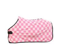 Coperta in pile antisudore per pony e shetland modello Henny con motivo a scacch